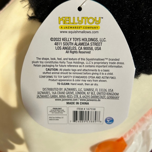 * RARE * Squishmallows ~ CONNOR ~ 16" Squishmallow Original Tag RARE ~ Black Cow - Picture 2 of 4